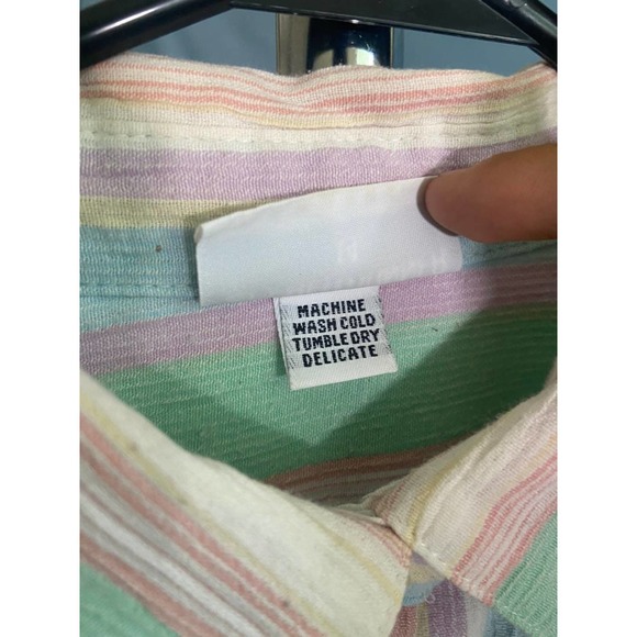 Alfred Dunner Pastel stripe button up - Picture 6 of 6